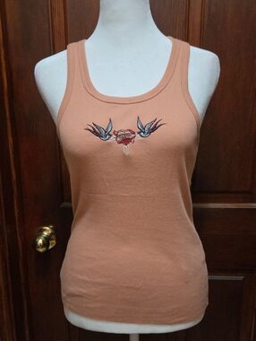"Untamed" Embroidered Sparrow Tank